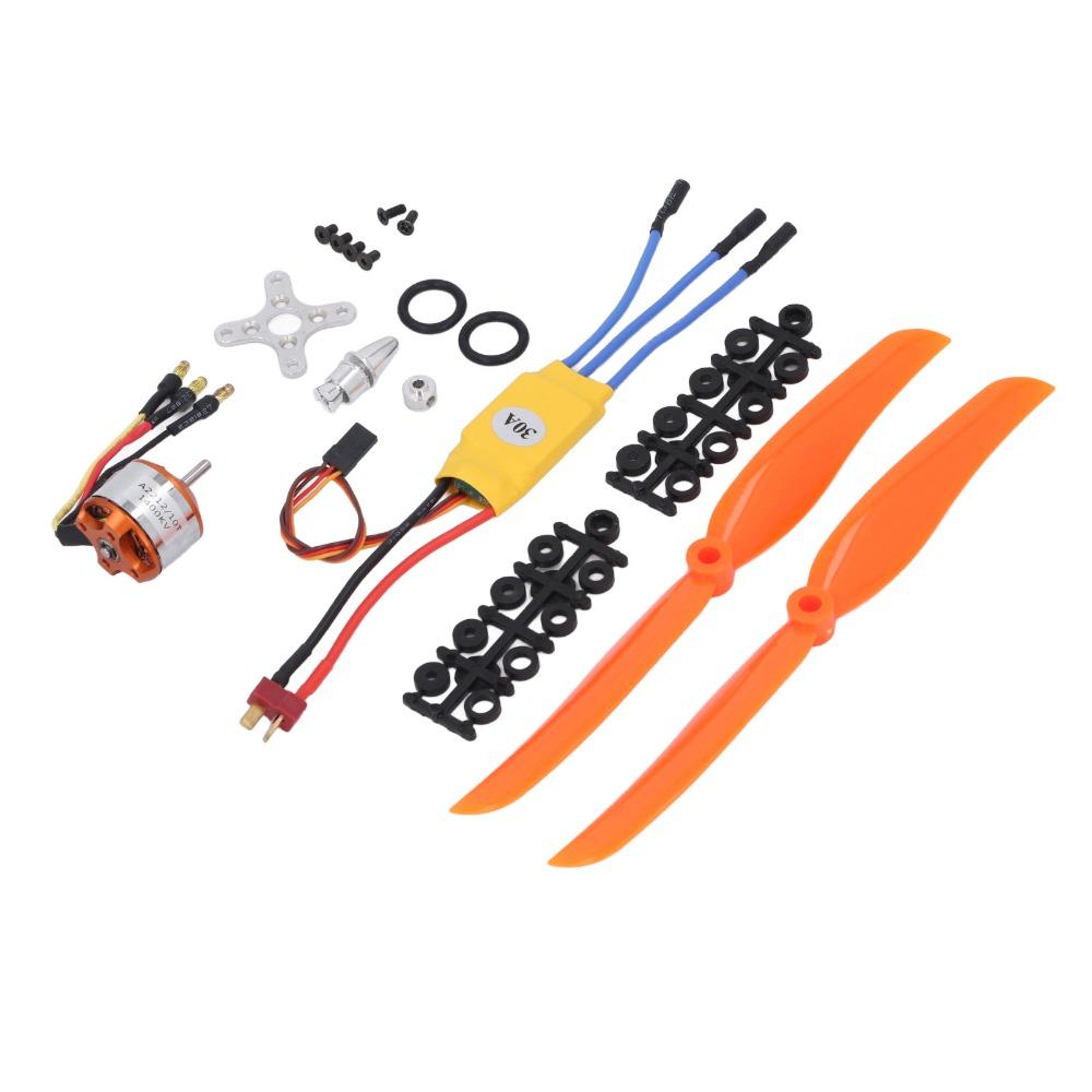 1400KV Brushless Motor 5V 2A BEC Propeller Set Durable RC Motor Kit For RC Airplane