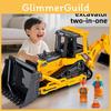 Double Headed Bulldozer Vehicle Model With Inertia Control For Kids Play And Collectors