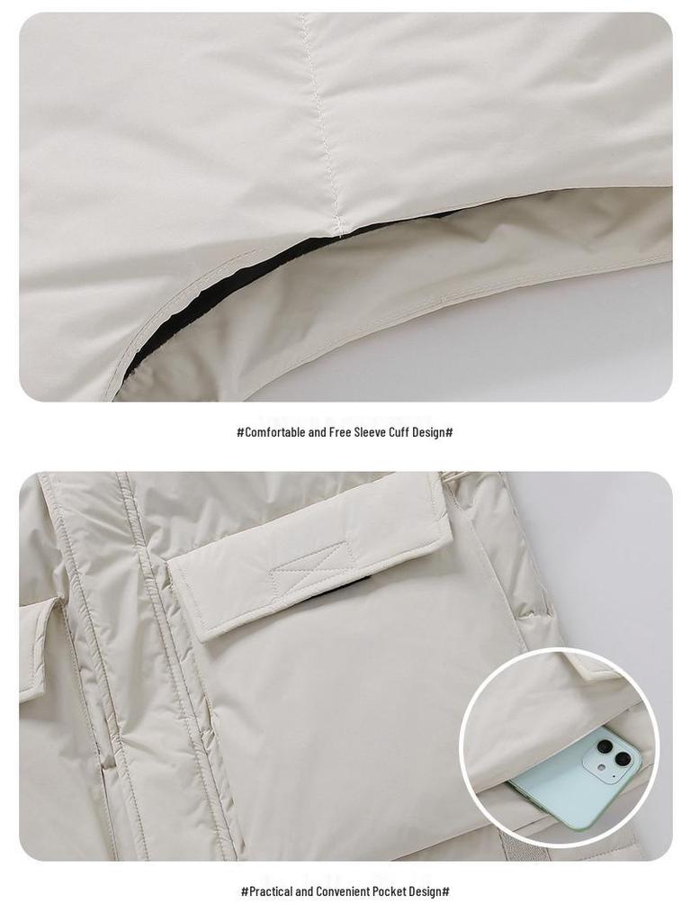 Men's Korean Style Stand Collar Duck Down Vest - Winter Solid Color Sleeveless Jacket