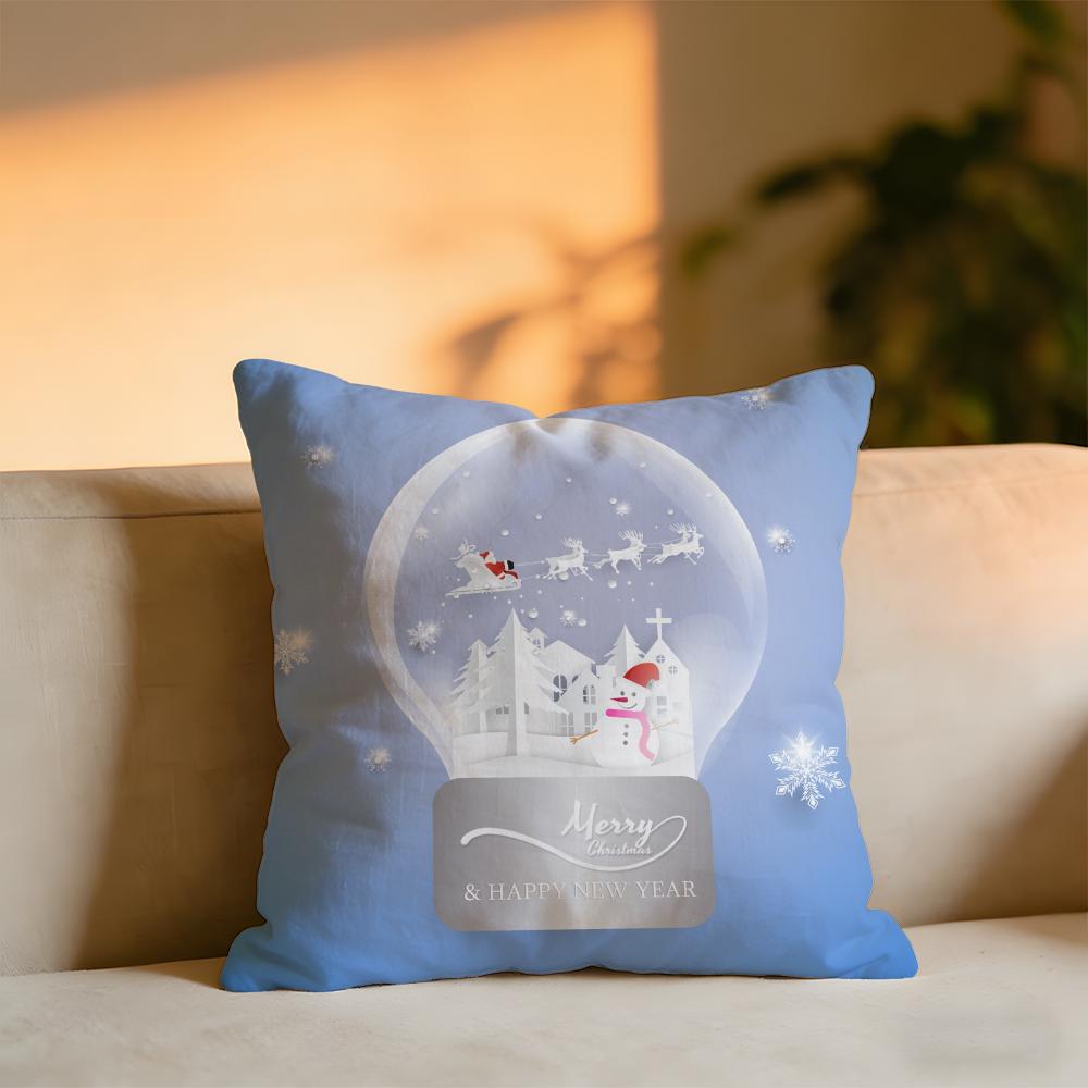 Süßer Weihnachts Kissenbezug Gemütliches Samt Kissen Weiches Warmes Kissen Für Sofa Bett