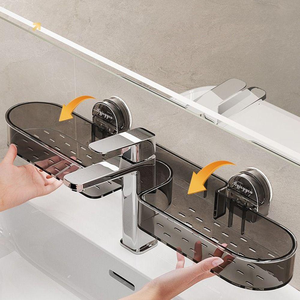 Non-punching Washstand Storage Shelf Wall Mounted Storage Holder  Sink