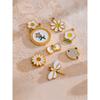 Yhpup Fashion Enamel Lemon Strawberry Heart Flower Gift DIY Accessories Making Necklace Bracelet Earring Stainless Steel Jewelry