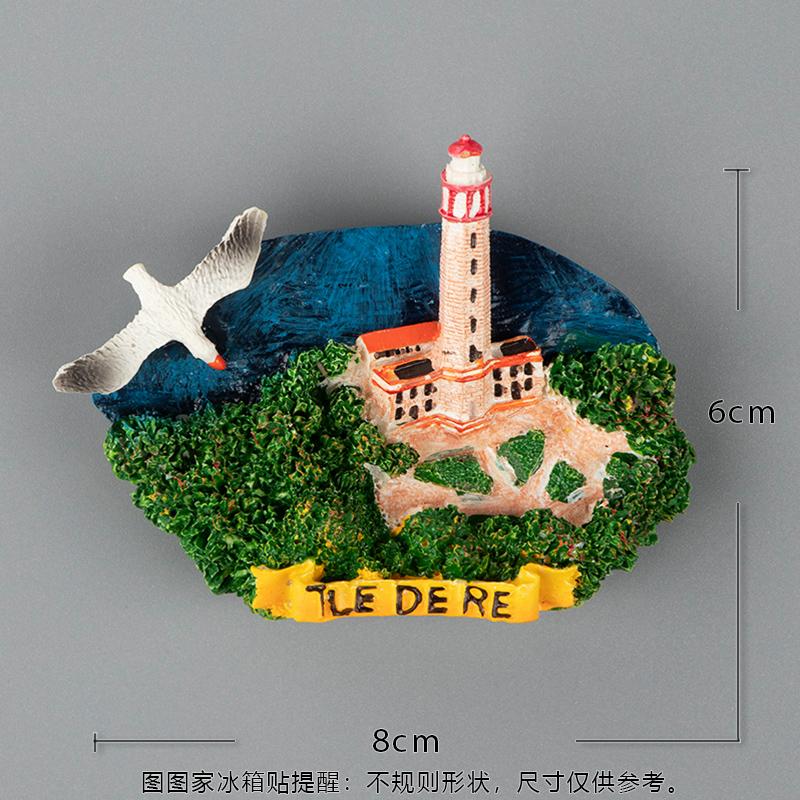 Louvren i Frankrike Prous harts 3D kylskåpsmagneter kylskåp med magnetiska klistermärken som souvenir för Eiffeltornet i Pa