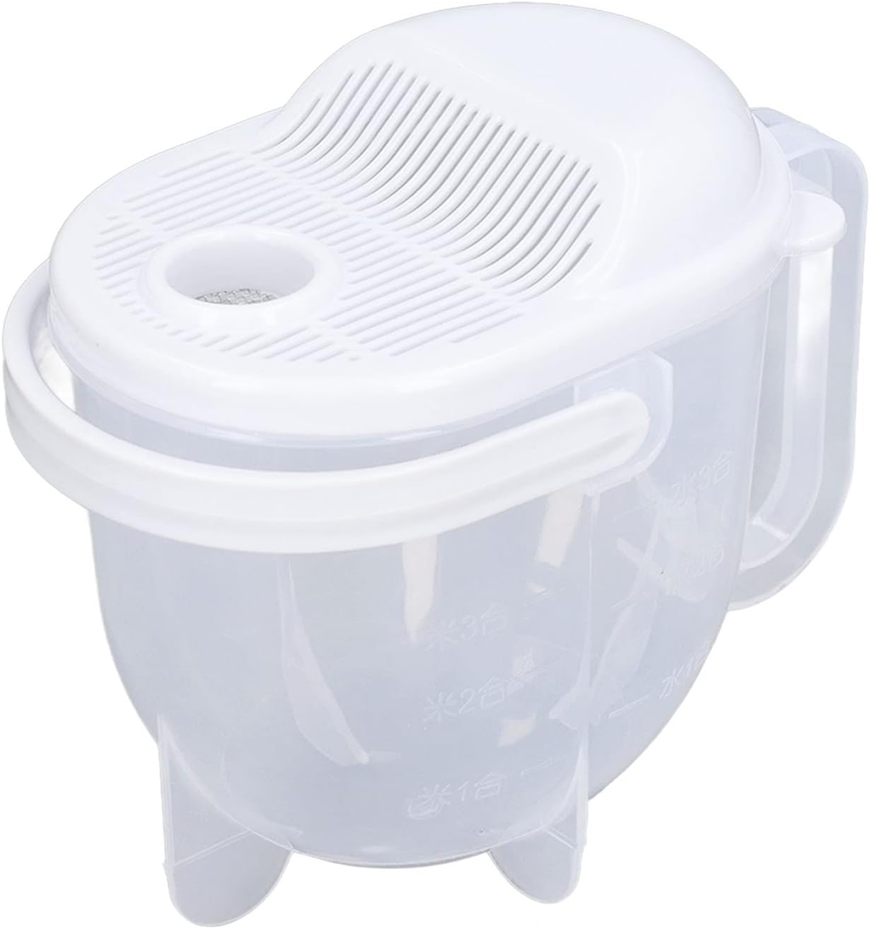 

WIKHOSTAR 14 унций рисомойка пластиковая чаша для мытья риса с весами инструмент для очистки овощей и фруктов сито кухонный дуршлаг с ручкой белый