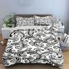 Black Swirling Floral Patterns. Bedding Sets Duvet Cover Sets Duvet Covers Pillowcases(1 * Duvet Cover 2 * Pillowcases Without Duvet Insert)