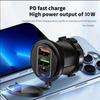 Universal 12-24V Motorcycle Car Charger Dual USB Type-C Charger Adapter Waterproof Power Socket for Auto Truck ATV Boat