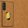 Para Sony Xperia 1 V 10 V Funda de Teléfono de Cuero de Oveja con Soporte de Anillo Magnético Para Xperia 1 V 10 V Cubierta Trasera con Protección de Lente
