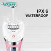VGR Electric 5-in-1 New High-end Hair Trimming Set IPX6 Waterproof Multifunctional Body Hair Remover Alloy Blade Full Body Hair Removal Device V-759