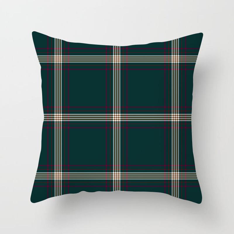 Scottish Red Plaid Pillowcase Home Sofa Pillow Cushion Cover