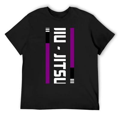 Jiu-Jitsu Purple Belt BLK T-Shirt Oversized Cotton Man T-shirts Men's Cotton T-shirt
