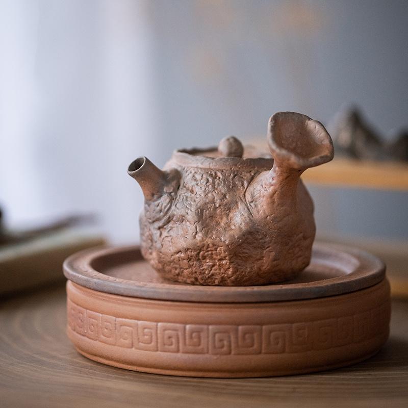 Raw Ore Rough Pottery Tea Pot, Handmade Tea Set, Single Pot, Small Tea Pot