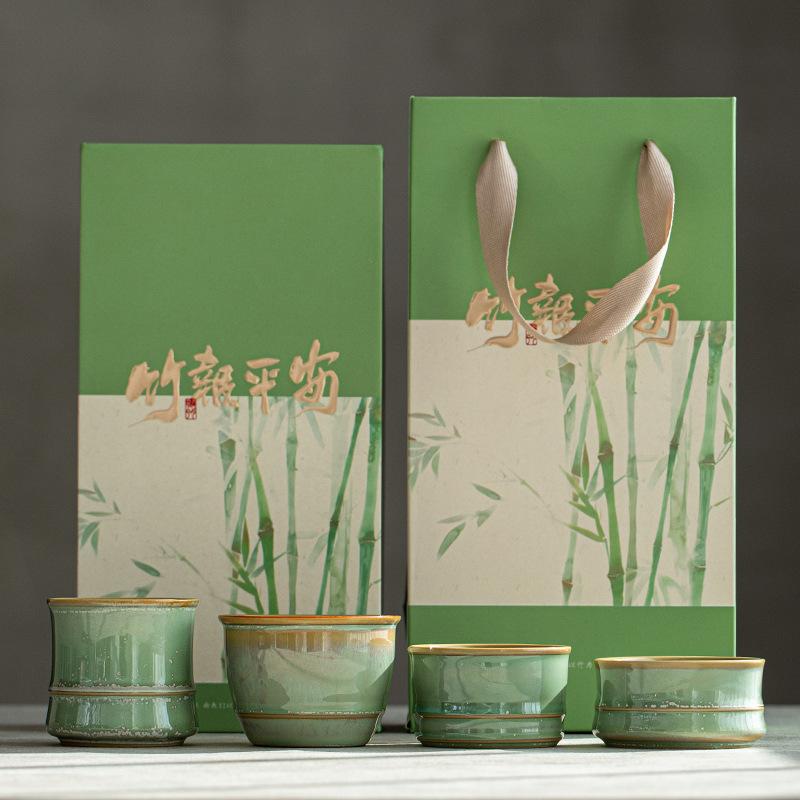 

Guochao teacup, wine glass, gift box set, Father s Day gift for elders and teachers, and the company s accompanying gifts are practical.