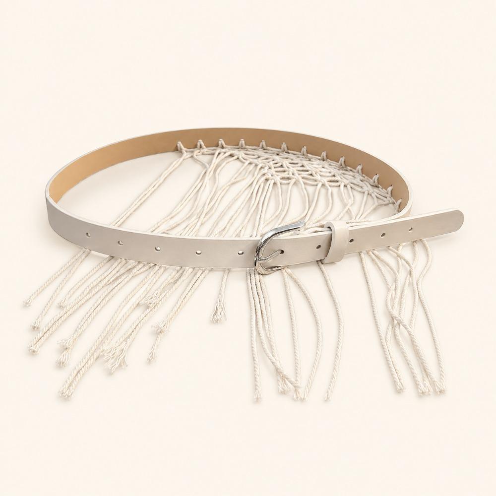Boho Bohemian Style Belts Retro Woven Tassel Waistband Vintage Tassel Weave Belts Women