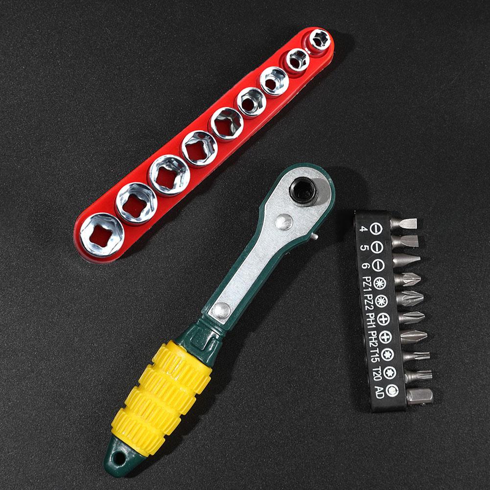 1/4 Head Screwdriver Pole 6.35mm Inner Hexagon Ratchet Socket Wrench Portable Ratchet Wrench For Forward And Reverse Rotation