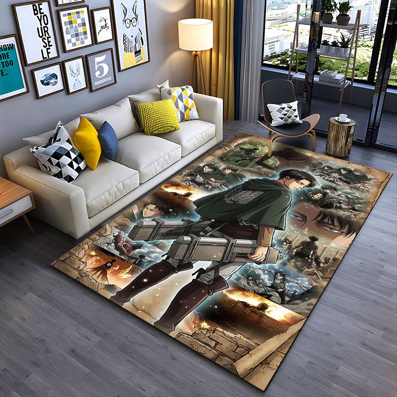 Anime Warrior Collage Carpet suitable as a non-slip mat for the living room or bedroom sofa