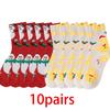 1/4/10 Pairs Autumn and Winter Warm Christmas Socks Snowman Elk Gingerbread Cute Cartoon Santa Claus Mid-calf Socks