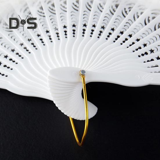 Vintage Feather Folding Fan Wedding Party Bride Hand Held Fan Portable Summer Fan Decoration Dance Performance Props Party Accessories