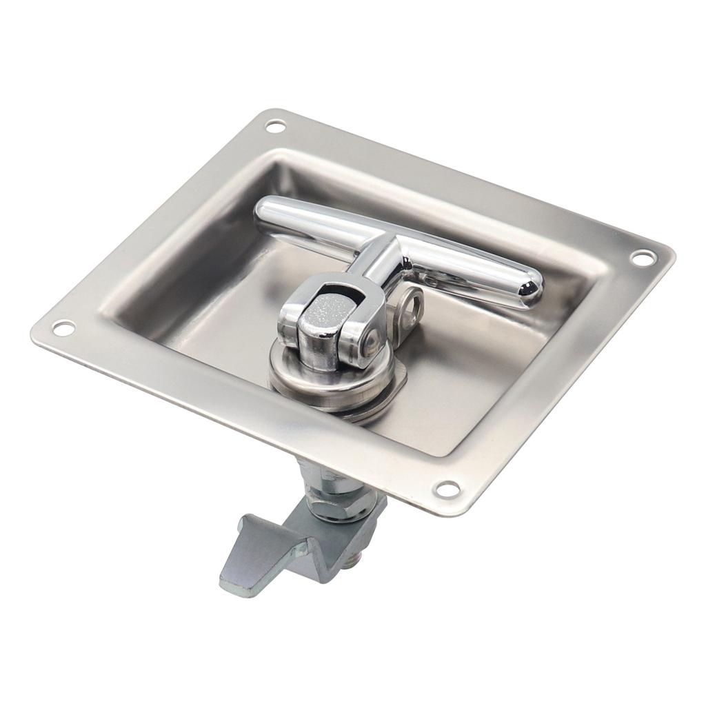 Multifunctional T Type Lock Latch with Foldable Handle for Boats Campers Truck Panel Trailer Secure Cabinet Door Locking