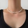Imitation Pearl White Heart Necklace Pendant Shell Necklace For Women&Men Charm Link Classical Clavicle Jewelry 2024 Gift