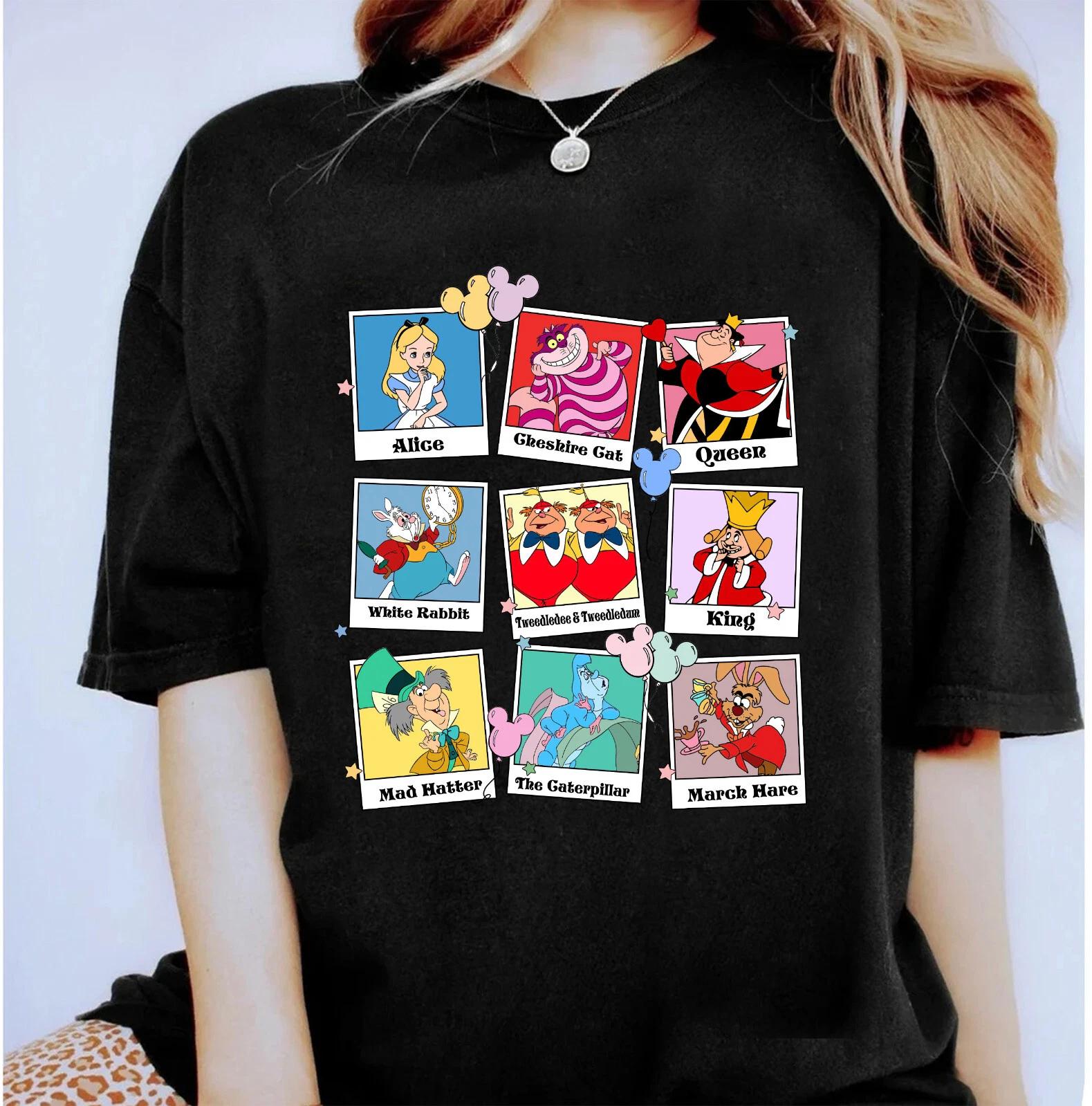 Дисней Алиса в Стране чудес Персонажи Унисекс Взрослые Дети Футболка 660145 L