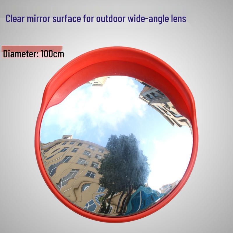 Wide-Angle Convex Mirror for Indoor/Outdoor Corner Parking Lot Use