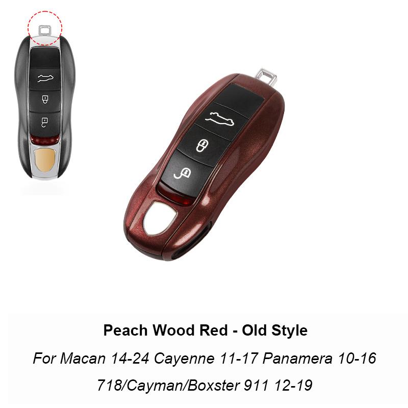 Remote Smart Car Solid Color Abs Key Cover For Porsche Panamera Macan 718 Taycan 911 Cayman Boxster 9ya 971 Car Accessories