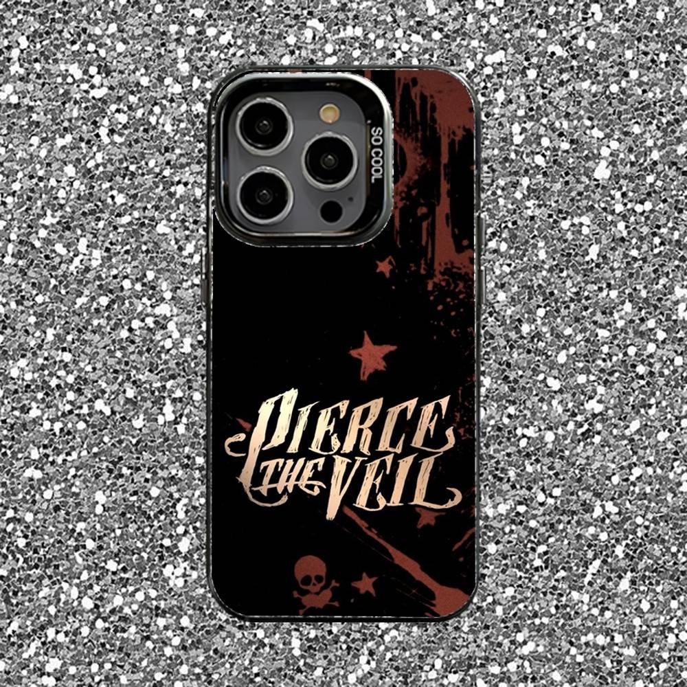 P-Pierce The V-Veil Phone Case For iPhone 16,15,14,13,12,11,Pro,XS,Max,Plus,Mini,SE Black Candy Matte Shockproof Cover