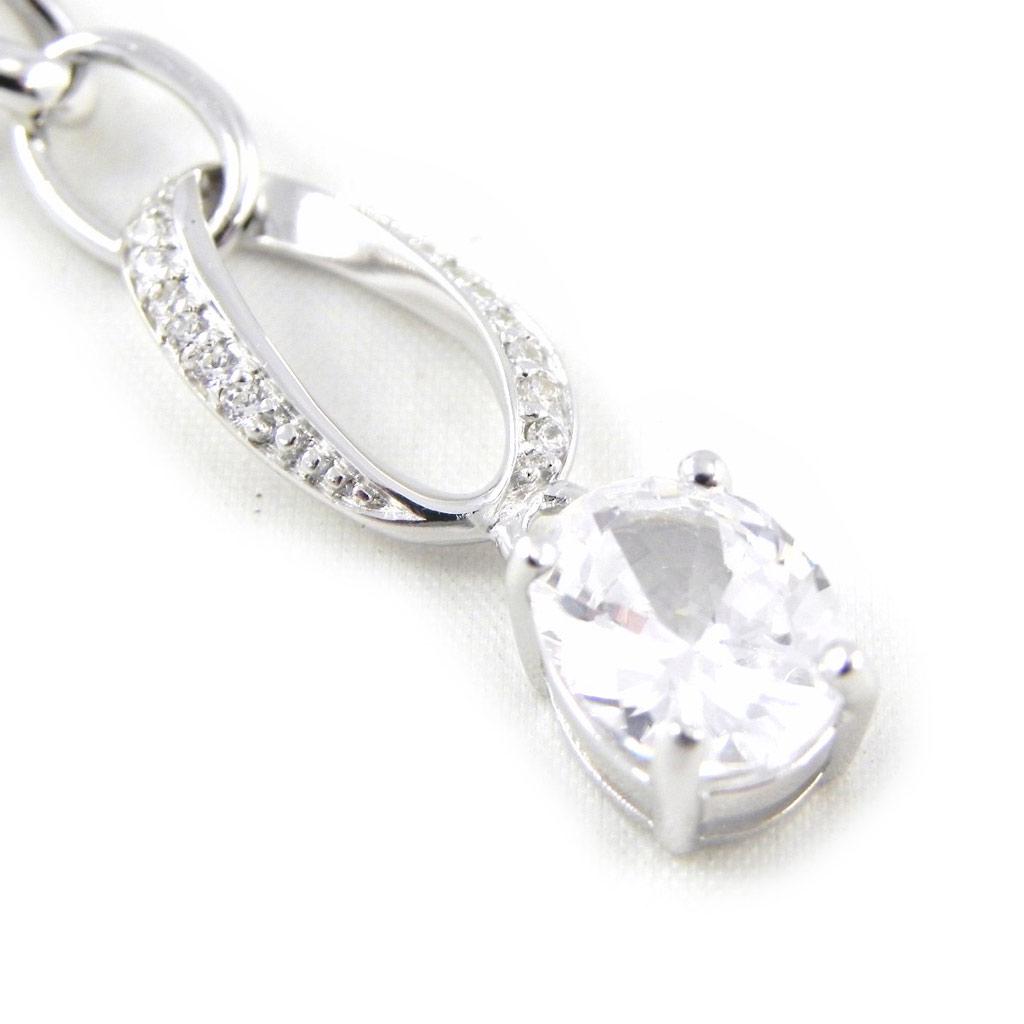 Altesse [H3302] - Collier Argent 'Scarlett' blanc