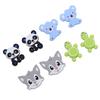 8 Pcs Knitting Needle Stoppers Cute Animal Shape Soft Silicone Stitch Needle Point Protectors for Beginners Craft DIY