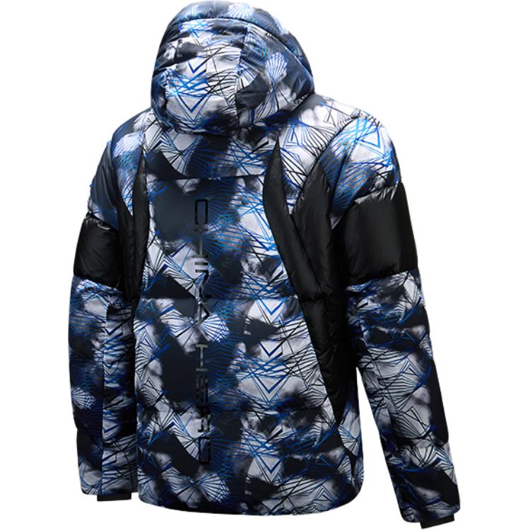 Anta Training Series Hooded Casual Versatile Printed Letter Fashion Down Jacket Men Outerwear 152547940-4