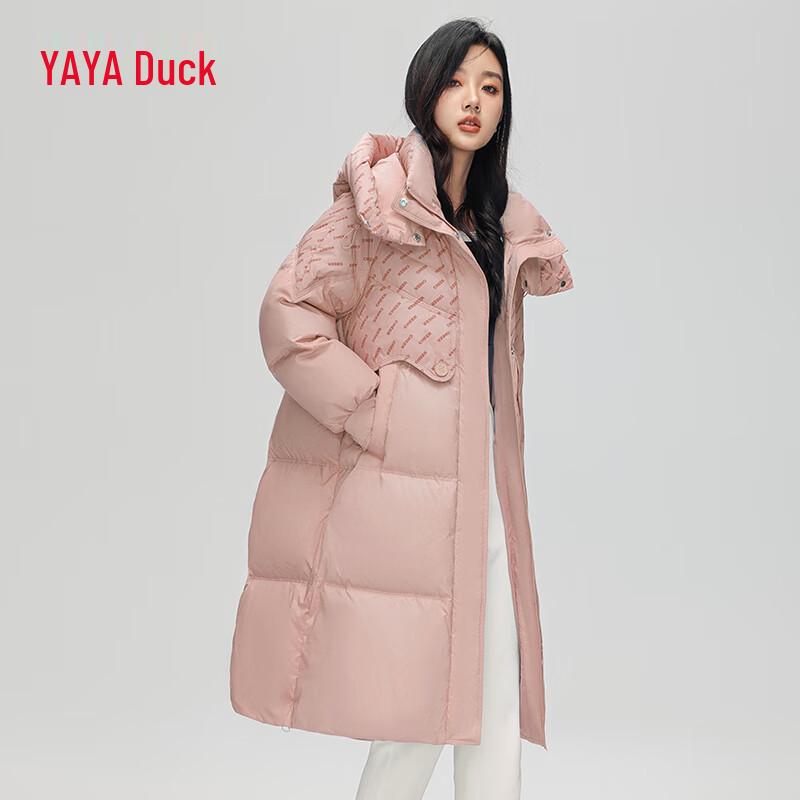 YAYA Women s Long Hooded Down Coat S