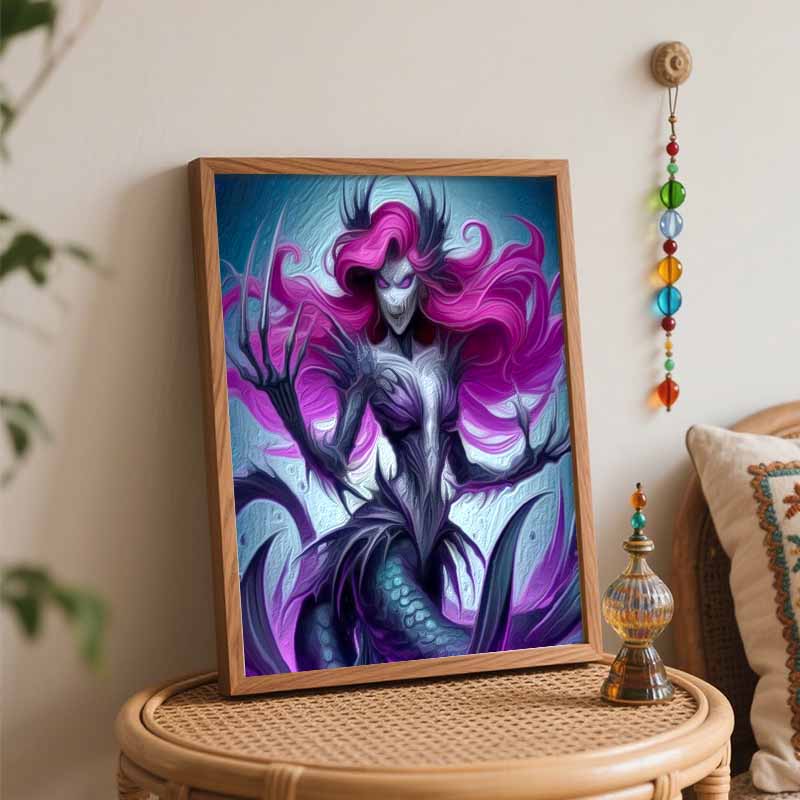 Disney DIY Oil Painting Kits Fantasy Siren Hand Painting Home Decor Craft Gift Ideas For Adult Room Wall Art Creative Wall Decoration