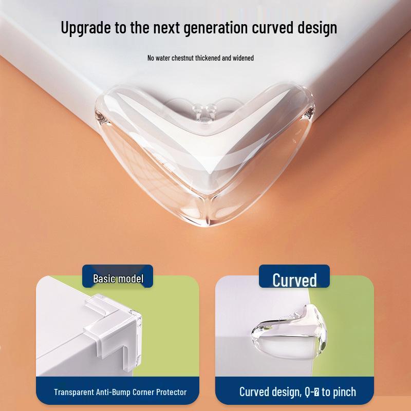 Steel Silicone Transparent Anti-collision Corner Protector for Children's Safety - Coffee Table Edge Guard Buffer