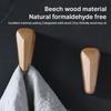 3PCS 1.77×1.73×3.96in Towel Clips Wood Wall Hanger Clamps Vintage Towel Holder  Kitchen