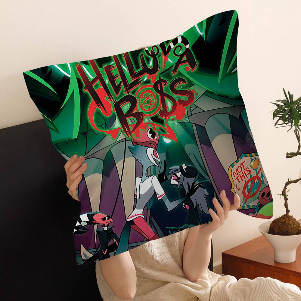 H-Helluva Boss Stitch Lucky Dragon Pillow Cover Sofa Cushion Cover Home Room Decoration Children Gift
