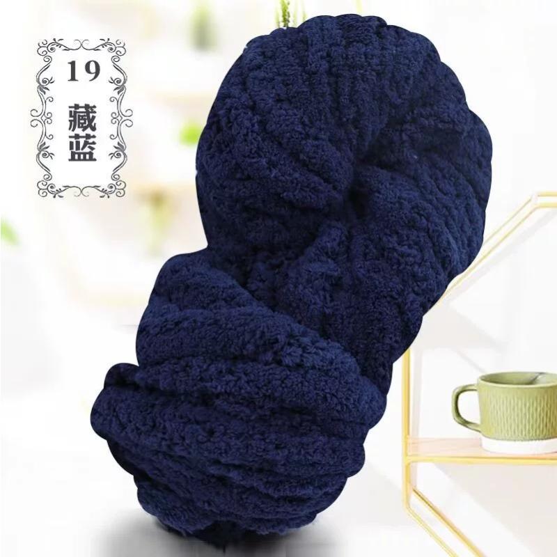 Thick Chenille Yarn for Blankets, Super Soft and Fluffy Giant Chenille-Style Polyester Yarn for Home Decor Projects