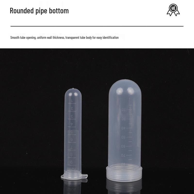 Disposable Plastic Centrifuge Tube with Screw Cap, Conical Bottom, Transparent, Laboratory Use