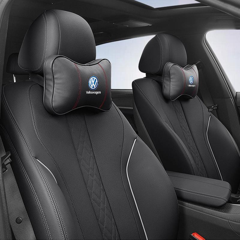 2026 Hot For VW VOLKSWAGEN Memory Foam Car Neck Pillow Protective Car Headrest Car Seat Pillow For Volkswagen VW Tiguan Jetta Po