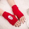 Women Girl Knitted Arm Fingerless Warm Winter Gloves Soft Warm Mitten