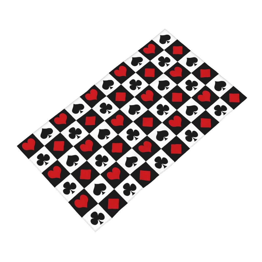 Playing Card Soft Face Towel Quick Dry Pool Bath Cotton Towels Breathable
