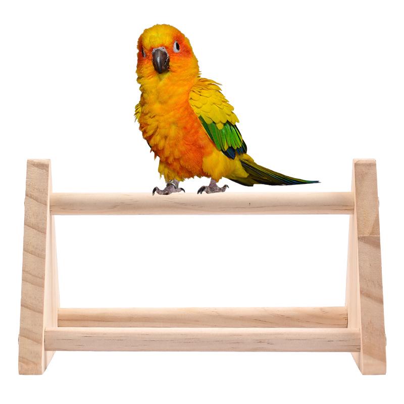 Parrot Grinding Claws Training Perch: Triangle Prickly Ash Wood Interactive Stand