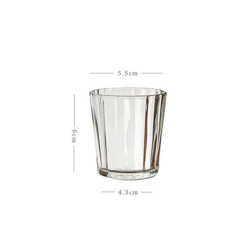 Aromatherapy Vertical Stripe Glass Candle Holder Jar - Scented Candle Holiday Souvenir.