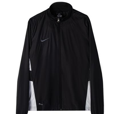 Dri-Fit Color Block Logo Bestickte Zip-Up Stehkragen Langarmjacke Herrenjacke Schwarz 703205-010
