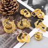 Orecchini Vintage Semplici Geometrici Piccoli Cerchi Orecchini a Cerchio Vuoti per Donne Colore Oro Lucido Gioielli di Moda Matrimonio Festa