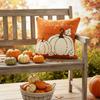 Pumpkin Pillow Cover Textured Embroidered Pillowcase Thanksgiving