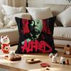 Alfred Hitchcock Cushion Cover Anti-dustmite Pillowcase Invisible Zipper Silky Short Plush Sofa Cushion Cover