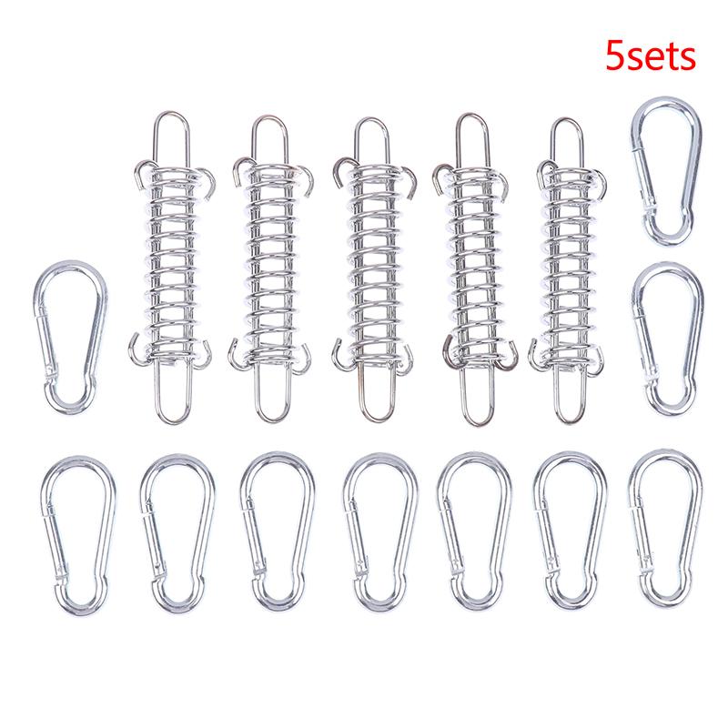 1/4/5 Conjuntos Tenda de Camping Corda de Vento Fivela de Mola Tensionador de Tenda Estacas de Deck ao Ar Livre com Clipes Mosquetão Tensionador de Toldo Gancho Fixo