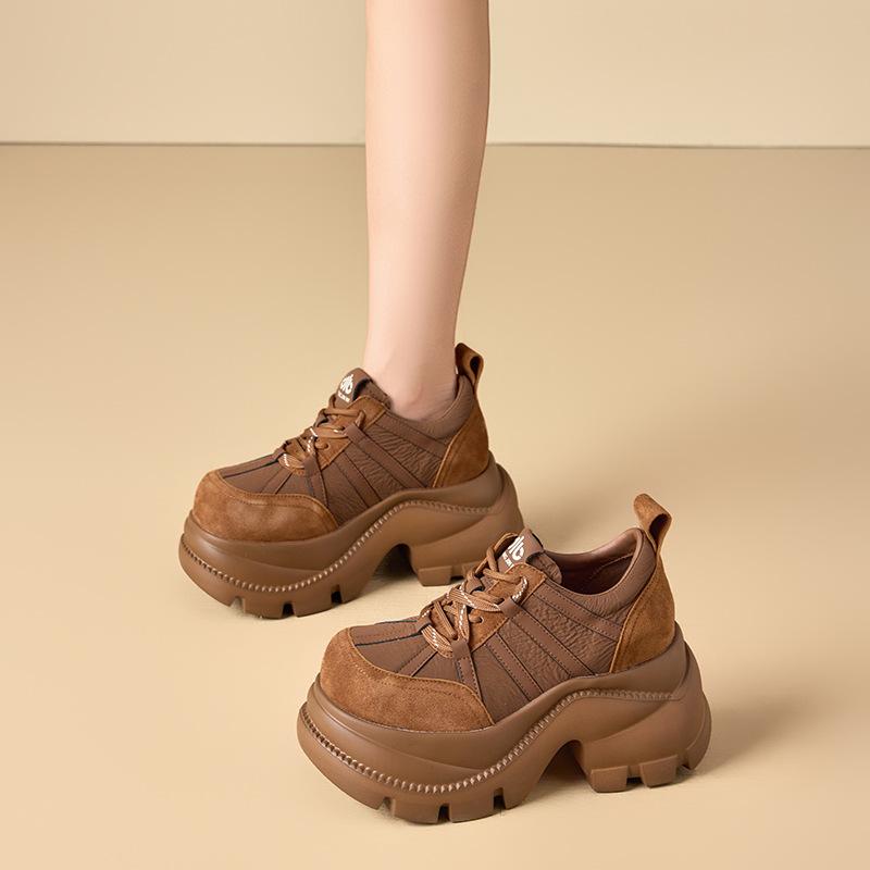 Women's shoe temperament college style Le Fu shoes women's 2025 autumn new style sponge cake casual single