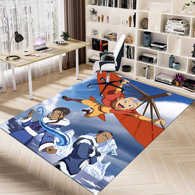 Airbender'S Adventure Carpet For Playroom Bedroom Living Room Sofa Home Decorkids Game Area Rug Nonslip Floor Mat