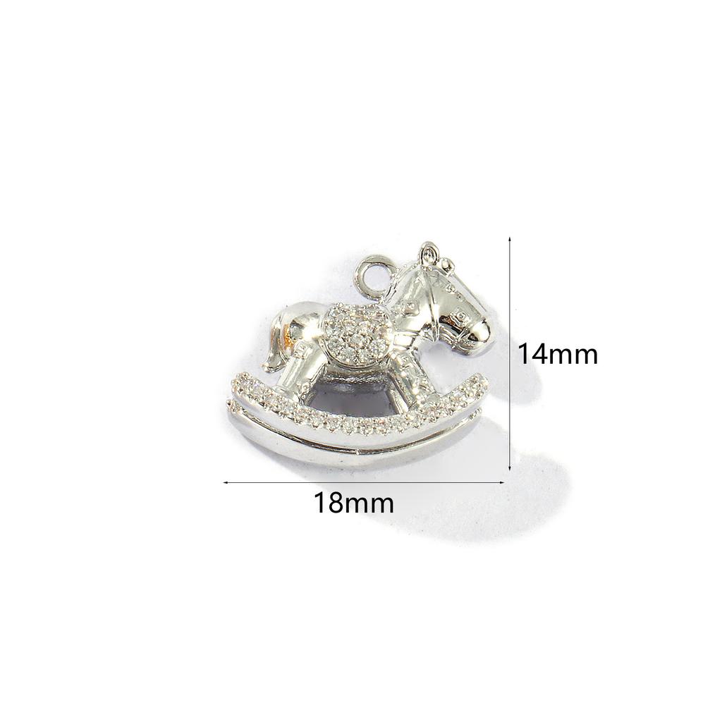 1/2 Piece 2026 New Arrival Brass Charms Gold Plated Cute Horse Animal Pendants For DIY Necklace Bracelet Jewelry Making Findings